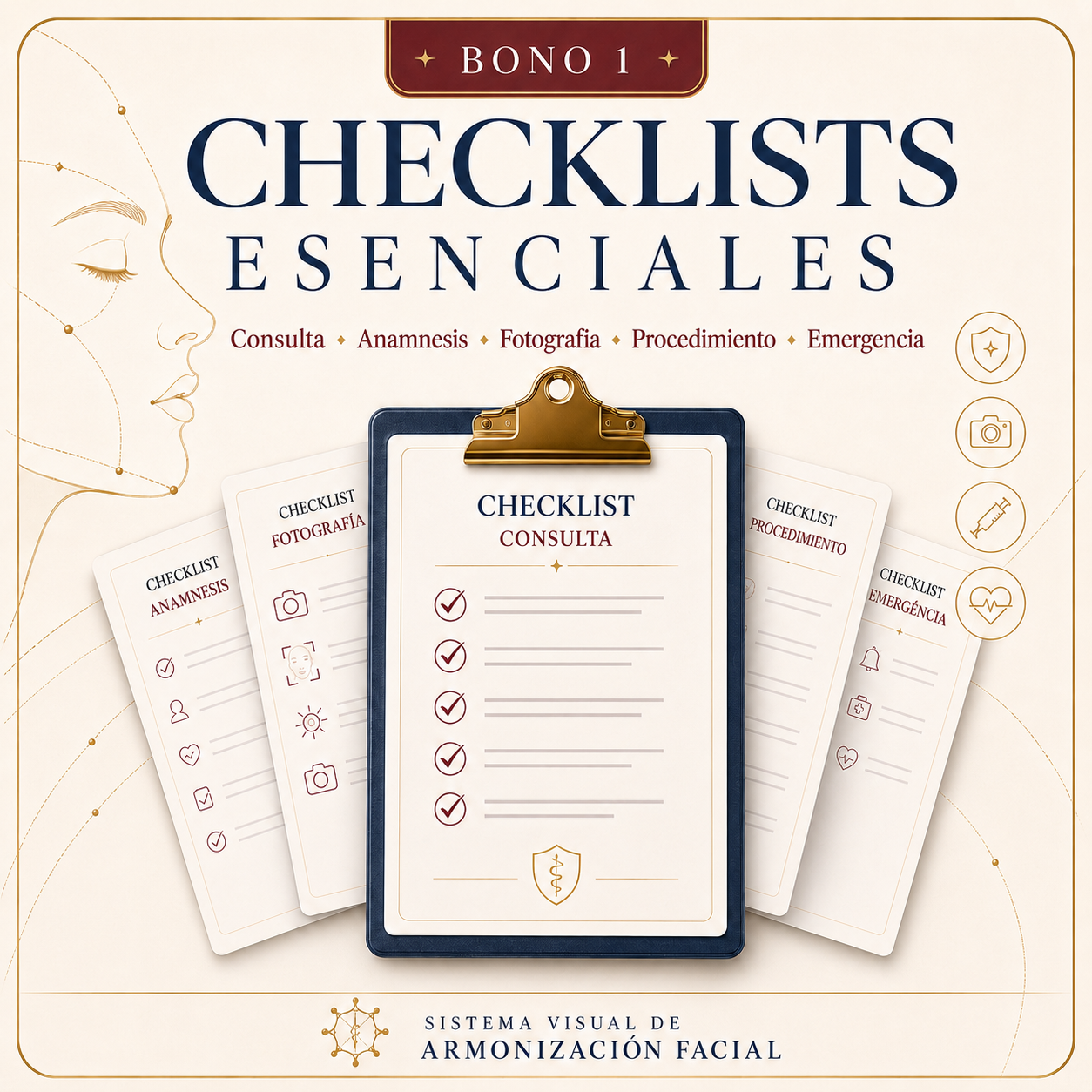 Bono 1 — Checklists de Armonización Facial